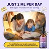 Kids Magnesium Liquid Drops-Magnesium Glycinate Liquid for Kids Supplement-w/L-theanine, Omega-3, Vitamin B6, D3 - for Sleep, Relaxation, Brain, Bones - Peach Flavor, 2 Fl Oz