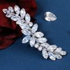 Chargances Crystal Hair Barrette Sparkly Zircon Rhinestone Hair Clip French Design Bridal Hair Clips Elegant Hair Accessories for Women Girls