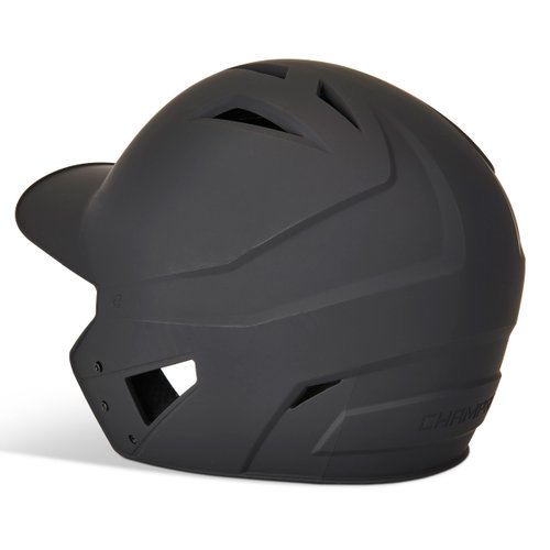 CHAMPRO HX Gamer Performance Baseball Batting Helmet in Solid Color Matte Finish, Black, Junior Medium