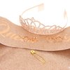CIEHER Birthday Crown and Sash Set, Birthday Queen Crown for Women Girls Birthday Sash Birthday Tiara Rose Gold Birthday Decorations Birthday Gifts