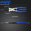 SPEEDWOX Professional MIG Welding Pliers 8 Inches 6 in 1 Multi Functional Tool Drop Forged High Carbon Steel for Scraping Spatter Gripping Drawing Wire Non-slip Comfort Blue Handles