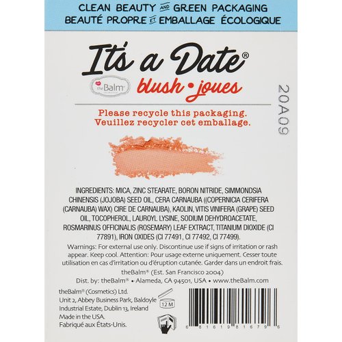 theBalm Clean and Green Powder Blush - It's A Date