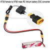 QIANRENON XT30 Female to XT60 Male RC Battery Charging Conversion Connector XT60 Plug to XT30 Socket Lithium Battery ESC Adapter, for Model Airplane Drone RC Car Toy Quadcopter, 2 Pcs