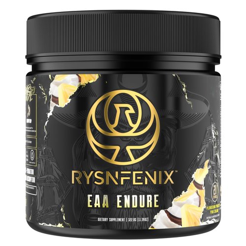 RysnFenix EAA Endure - 11g EAA + BCAA with Astragin & Black Pepper Extract for Enhanced Amino Acid Absorption & Aquamin Electrolytes for Hydration | 25 Servings (Pina Colada)