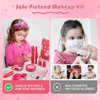 Toddler Girl Toys, Basic Pretend Makeup Kit for Girls, Kids Play Makeup Set for Kids 3-5 4-6, Toddler Makeup Kit with Fake Makeup Set, Car Key & Make up Toy for Age 3 4 5 Year Old Girl Gifts