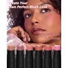 Cream Blush Stick for Cheeks-2Pcs Multi-Use Sandwich Makeup Blush Stick for Eyes Lips Face,Longlasting Tinted Matte Blush, Glow Blendable Blusher with Brush,Christmas Gift for Women-03+05
