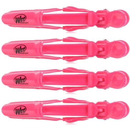 Wet Brush-Pro Professional Styling Clips, Punchy Pink, 4-Count/1 Pack