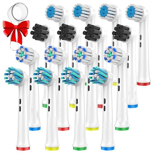 Replacement Toothbrush Heads Compatible with Oral B Braun Electric Toothbrush, 16 Pack Electric Toothbrush Heads, Precision Clean Brush Heads Refill for Oral-B 7000/Pro 1000/9600/ 5000/8000/3000