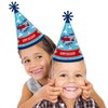 Big Dot of Happiness Taking Flight - Airplane - Cone Happy Birthday Party Hats for Kids and Adults - Set of 8 (Standard Size)
