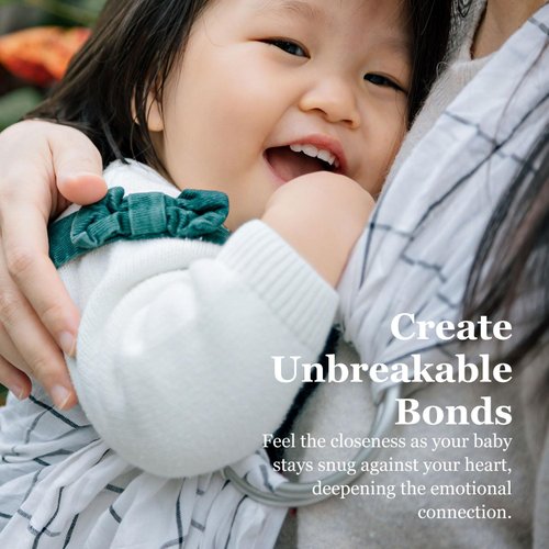 Vlokup Ring Sling Baby Carrier, Soft Cotton Baby Sling Carrier Newborn to Toddler, Baby Wraps Carrier for Plus Size Parents, Perfect Shower Gift, White Plaid