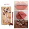 BAISEN DIARY 5 Pcs/set Silky Texture Chocolate Matte Lipsticks Set, Matte Finish, Non-stick, Waterproof Lip Gloss Chocolate Lip Glaze Set, Up to 12 Hours Lip Makeup (Set 01, 5PCS)