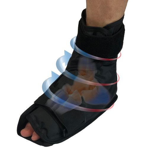 Foot & Ankle Pain Relief Hot/Cold Gel Wrap - Effectively Relieve Foot and Ankle Aches & Pains Using Compression Gel Ankle Ice Pack Wrap - Heated or Cooled, Targets All Areas of Ankle & Foot - Small