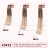 Hairro 12" 50g Tape in Hair Extensions Remy Human Hair #8T18P60 Dark Brown and Blonde Balayage Thin Long Straight Hair Seamless Skin Weft Invisible Double Sided Tape 20pc/pack +10 Tape Bonds