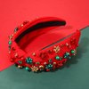 mokkia Christmas Headbands Hair Bows for Women Holiday Headbands Christmas Bow Tree Headbands Hair Ribbon Bows Clips Holiday Christmas Accessories Outfits Party Decorations Holiday Gifts (Pattern A)