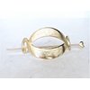 Gold metal art deco heart hair slide stick clip barrette