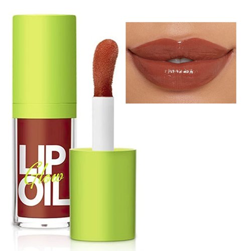 MIELIKKI Moisturizing Hydrating Lip Glow Oil, Hydrating Lip Plumper, Transparent Plumping Lip Gloss, No-Sticky, Long-Lasting, Shiny Tinted for Lip Care, 108 REBORN