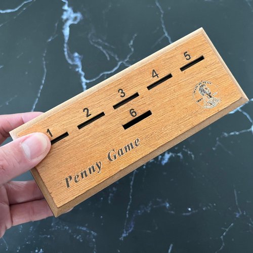 Penny Game, Family Fun Board Game, Drop Game Wood Box for 2-6 Players Premium Version