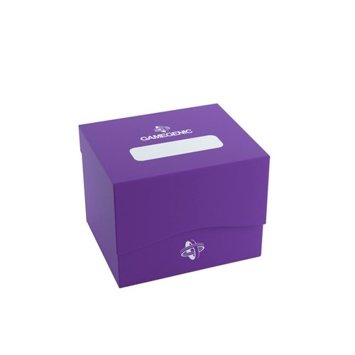 Gamegenic Side Holder 100+ XL Casual Deck Box | Double-Sleeved Card Storage with Flex Card Divider | Premium Card Protector | Cobra Neck Technology | Holds up to 100 Cards | Purple Color | Made