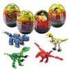 Anditoy 4 Pack Dinosaur Building Blocks Toys in Jumbo Eggs for Kids Boys Girls Christmas Stocking Stuffers Gifts Party Favors