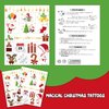 Partywind 36 Styles Metallic Glitter Christmas Party Decorations Temporary Tattoos for Kids, Christmas Birthday Party Favors Supplies, Christmas Holiday Stickers with Snowflake, Xmas Tree, Santa