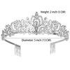 Crystal Rhinestones Wedding Tiara with Comb for Bridal Wedding Princess Queen Coronation Birthday Party Red Crown Girl and Women Carnival Party Holiday Celebration for Adults