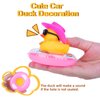 MuMyer Car Rubber Duck 2Pcs Duck Car Dashboard Decorations Yellow Duck Car Ornaments for Car Dashboard Decoration Accessories with Mini Swim Ring Cowboy Hat Necklace and Sunglasses