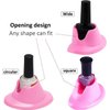 2pcs Pink and White Nail Polish Bottle Holder-Soft Rubber Nail Polish Bottle Holder -Anti‑Spill Nail Polish Stand for Nail Art -Salon Nail Art Supplies Organizer Display
