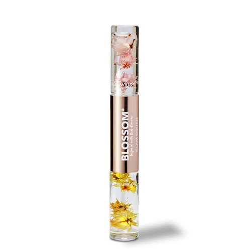Blossom Glam Squad - Moisturizing Roll on Lip Gloss (0.1 fl. oz/6g) + Roll on Perfume Oil (0.1 fl. oz/6g), Infused with Real Flowers, Made in USA, 0.2 fl. oz./12g, Strawberry/Honey Jasmine