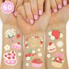 xo, Fetti Strawberry Party Temporary Tattoos - 60 Styles | Dessert Birthday Party Decorations, Berry Sweet Cute Accessory, Garden Tea Baby Shower Theme Favor, Summer Home Activity, Easter Basket