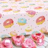 Lianxuia 3 Pcs Donut Plastic Tablecloth, 51 x 86 Inch Donut Party Table Cover, Donut Party Decorations, Suitable for Donut Theme Birthday Party Supplies