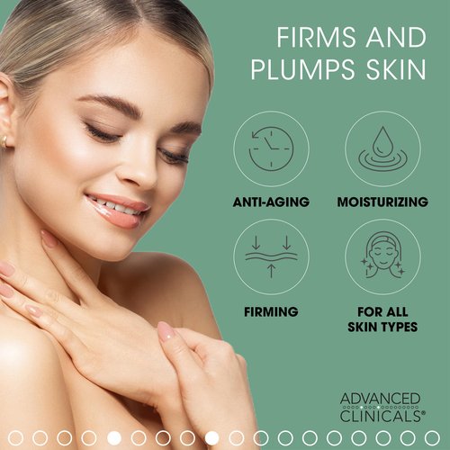 Advanced Clinicals Collagen Cream Moisturizer Body Lotion & Face Cream | Dry Skin Rescue Collagen Lotion | Skin Tightening Cream | Skin Firming + Tightening Lotion | Body Skin Care Products, 16 Ounce