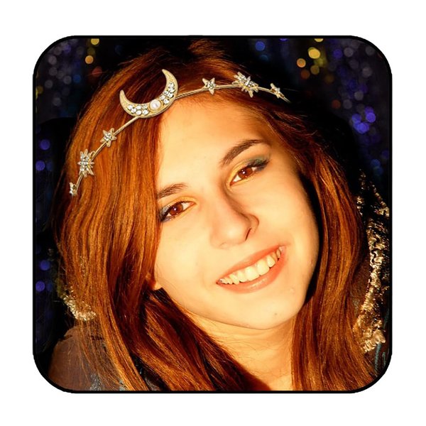 Formery Moon Crown Headband Gold Star Rhinestones Tiara Headpiece Party Prom Festival Elastic Crystal Hairband Hair Accessories for Women and Girls