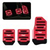 beypovk 3PCS Nonslip Car Pedal Pads, Auto/Manual Aluminum Alloy Gas Pedal Clutch Brake Pad Cover, Auto Universal Interior Accessories (Red)