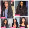 Nuocheng Deep Wave Lace Front Wigs Human Hair 13x4 Curly Wave Lace Frontal Wigs Human Hair For Women 180% Density HD Transparent Glueless Wigs Human Hair Pre Plucked with Baby Hair (22inch)