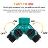 ECOESPTI Garden Hose Splitter, 2pcs 3/4" 2 Way Plastic Water Hose Splitter, Garden Hose Connector with Faucet Watering Shut Off for Landscaping, Gardening, Flower Planting, Irrigation