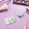 Frcolor 2PCS Nail Art Palette Stainless Steel Makeup Mixing Palette Ring Nail DIY Art Design Paint Color Mixing Palette Metal Tool