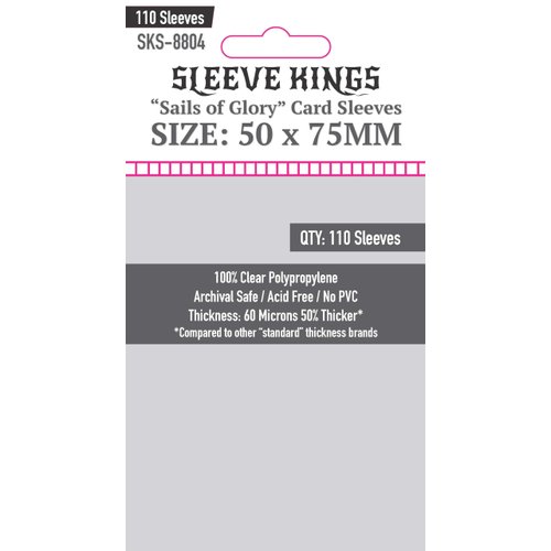 Sleeve Kings Sails of Glory Card Sleeves (50x75mm) - 110 Pack, 60 Microns
