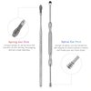 Stainless Steel Ear Curette Cleansing Kit - 6 Piece Set with Spiral Spring Pick Unclogger, Thorough Ear Wax Removal and Storage Case
