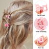 Ahoney 10Pcs Pink Hair Claw Clips for Women Girls, 1" Mini Matte Small Hair Clips for Thin Thick Medium Hair Cute Jaw Clips Strong Hold Hair Barrettes Clip with Gift Box (Pink)