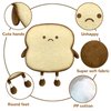 VHYHCY Toast Bread Pillow Funny Food Plush Toy Pillows Small Cute Stuffed Plush Toast Sofa Pillow (Toast ​​Bread, Brown)