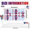 WOKOTO 12 Sheets 168 Pieces 4th of July Nail Polish Stickers Full Nail Wraps for Women Gel Nail Stickers Independence Day American Flag Nail Gel Wraps for Women Stick On Nails Polish Strips