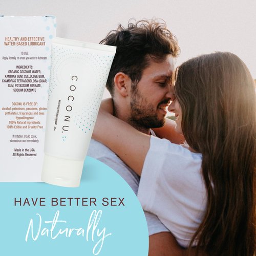 Coconu Water Based Personal Lubricant | Vegan | for Couples, Men, Women and Personal Use | Cruelty Free, Edible, Hypoallergenic | 3.0 oz