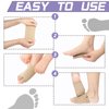 Arch Support Sock 4 Pieces Flat Foot Arch Support Sleeve Cushioned Metatarsal Brace Soft Elastic Arch Foot Brace Gel Pad Inside Feet Brace Plantar Metatarsal Compression Sleeve for Pain Relief (Beige)