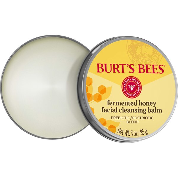Burt's Bees Stocking Stuffers, Fermented Honey Facial Cleansing Balm, With Prebiotic and Postbiotic Blend, Contains Fermented Honey and Green Tea, Natural Origin Skin Care, 1 Tin, 3 oz.