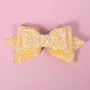 Glitter Sparkly Yellow Hair Bows 4" Alligator Clips Hair Barrettes for Teens Toddler Girls Hawaiian Luau Beach Tropical Vacation Party Favor Decorations Accessory Gift