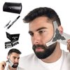 Beard Shaper & Beard Shaping Tool for Men, Beard Lineup Guide Template, Perfect for Styling and Edging, Includes Dual Action Beard Comb & Barber Pencil Liner