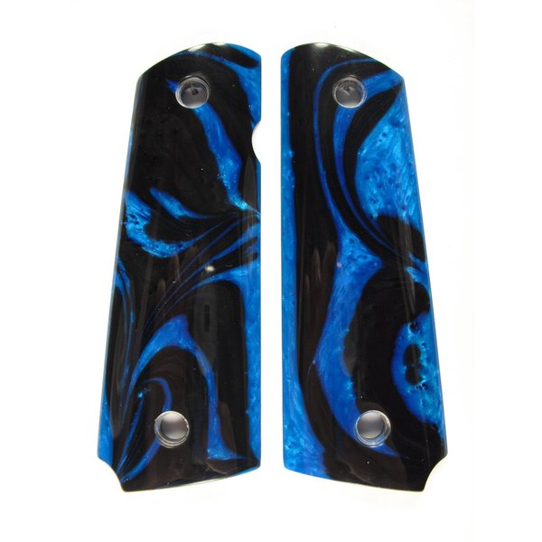 Blue & Black Pearl Full Size 1911 Grips