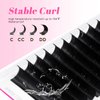 TDANCE Cashmere Easy Fan Lash Extensions Self Fanning Mega Volume Lash Extensions 0.07mm D Curl 15mm Single Length Matte Black Eyelash Extensions(0.07-D,15mm)