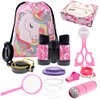 ShaqMars Kids Outdoor Adventure set Unicorn Gifts for Girls，Unicorn Backpack Binoculars Flashlight Compass Magnifying Glass Whistle Gift Box & More Kids Outdoor Toys, Pretend Play. Great Kidz Gift Set