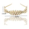 Fodattm Women Lady Greek Roman Laurel Leaf Hair Hoop HeadBand Bridal Hair Crown Headdress Metal Leaf Branch French Hair Bands Hair Accessories (Gold - A#)